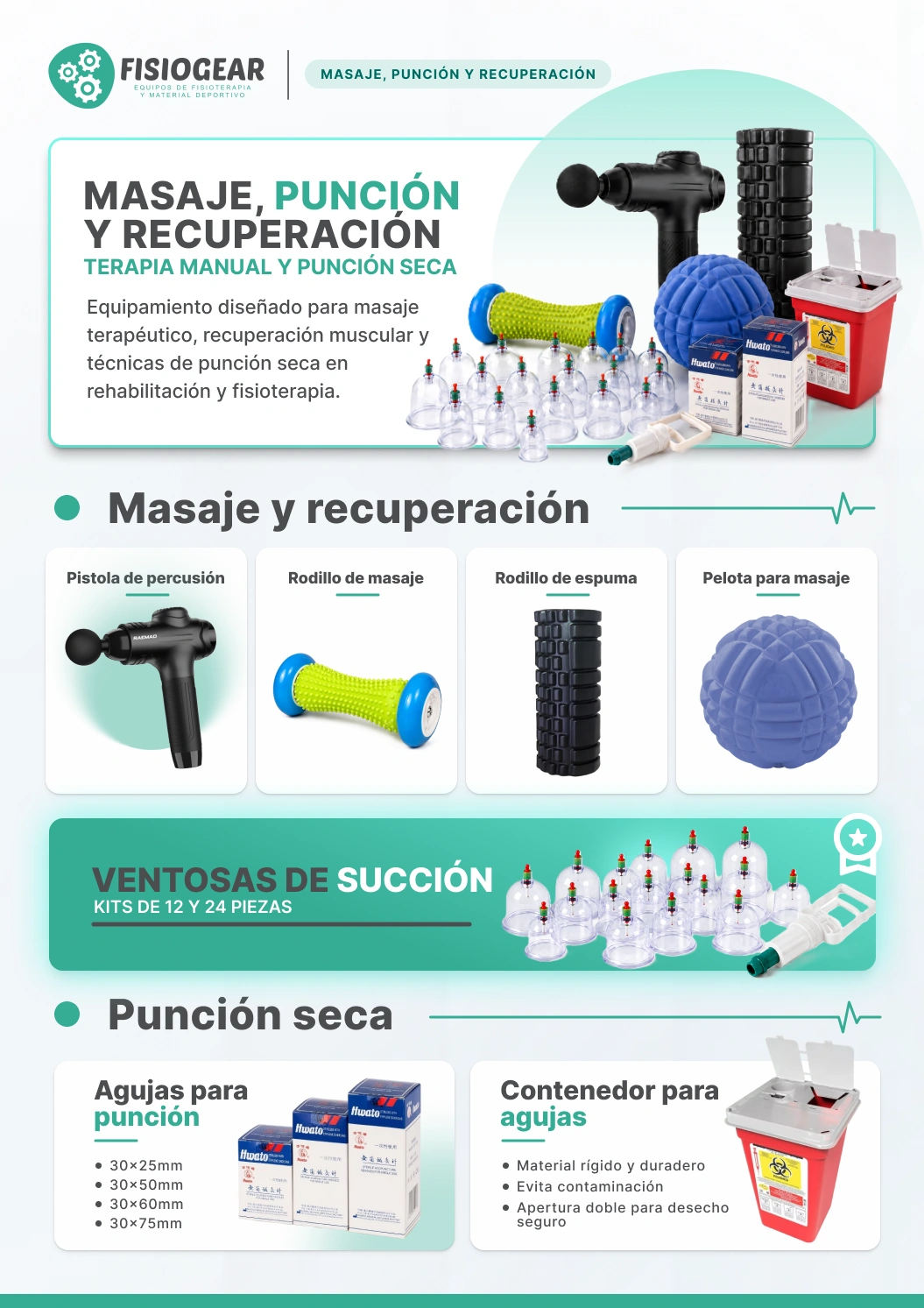 Catálogo de masaje y recuperación Fisiogear
